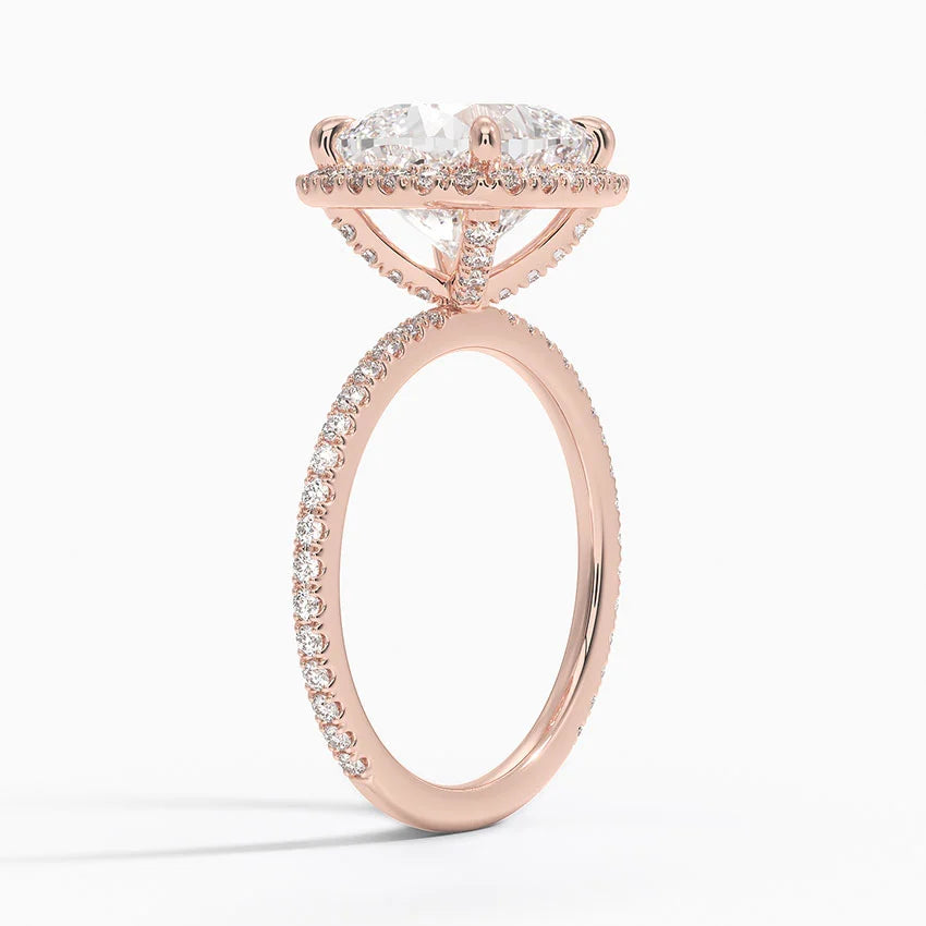 ecomposer-view with diamond shape-cushion, ecomposer-metal type-rose-gold-18k