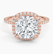 ecomposer-view with diamond shape-cushion, ecomposer-metal type-rose-gold-18k