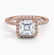 ecomposer-metal type-rose-gold-18K,ecomposer-ring setting-halo-pave