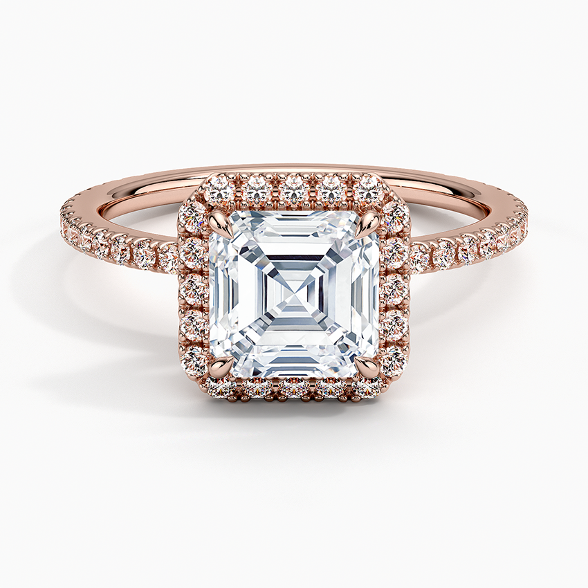 ecomposer-view with diamond shape-asscher,ecomposer-size-1.5-ct,ecomposer-metal type-rose-gold-18k