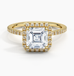 ecomposer-metal type-yellow-gold-18K,ecomposer-ring setting-halo-pave