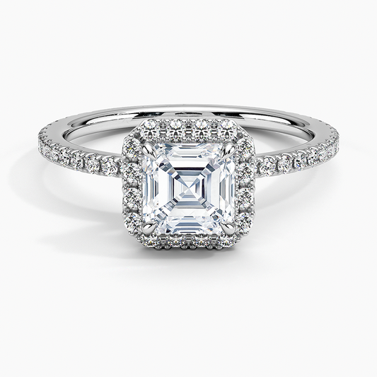 ecomposer-view with diamond shape-asscher,ecomposer-size-1-ct,ecomposer-metal type-white-gold-18k