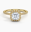 ecomposer-metal type-yellow-gold-18K,ecomposer-ring setting-halo-pave