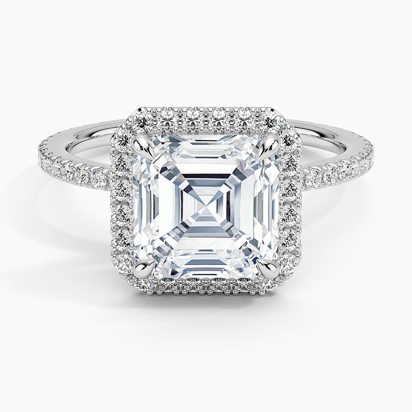 ecomposer-view with diamond shape-asscher,ecomposer-size-2.5-ct,ecomposer-metal type-white-gold-18k