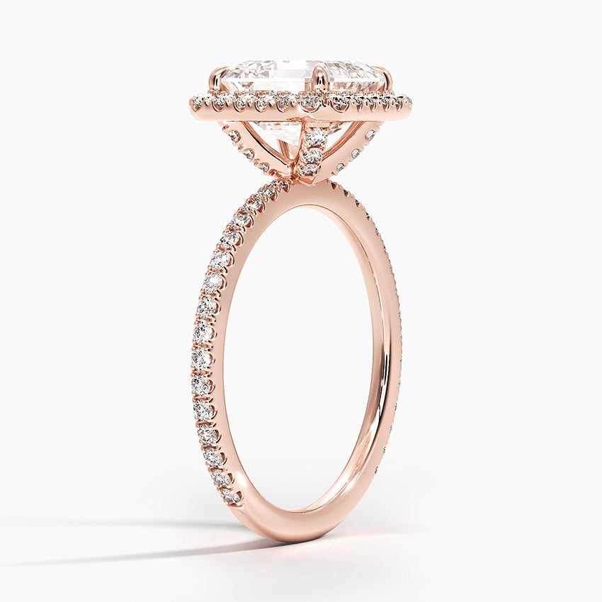 ecomposer-metal type-rose-gold-18K,ecomposer-ring setting-halo-pave