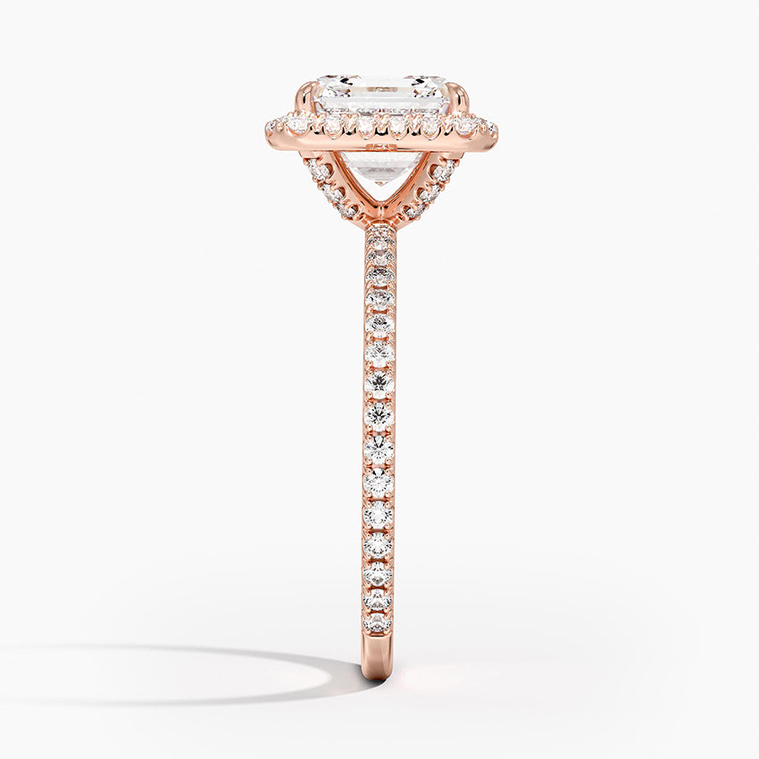 ecomposer-view with diamond shape-asscher,ecomposer-size-2-ct,ecomposer-metal type-rose-gold-18k