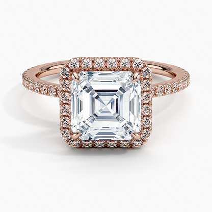 ecomposer-view with diamond shape-asscher,ecomposer-size-2-ct,ecomposer-metal type-rose-gold-18k