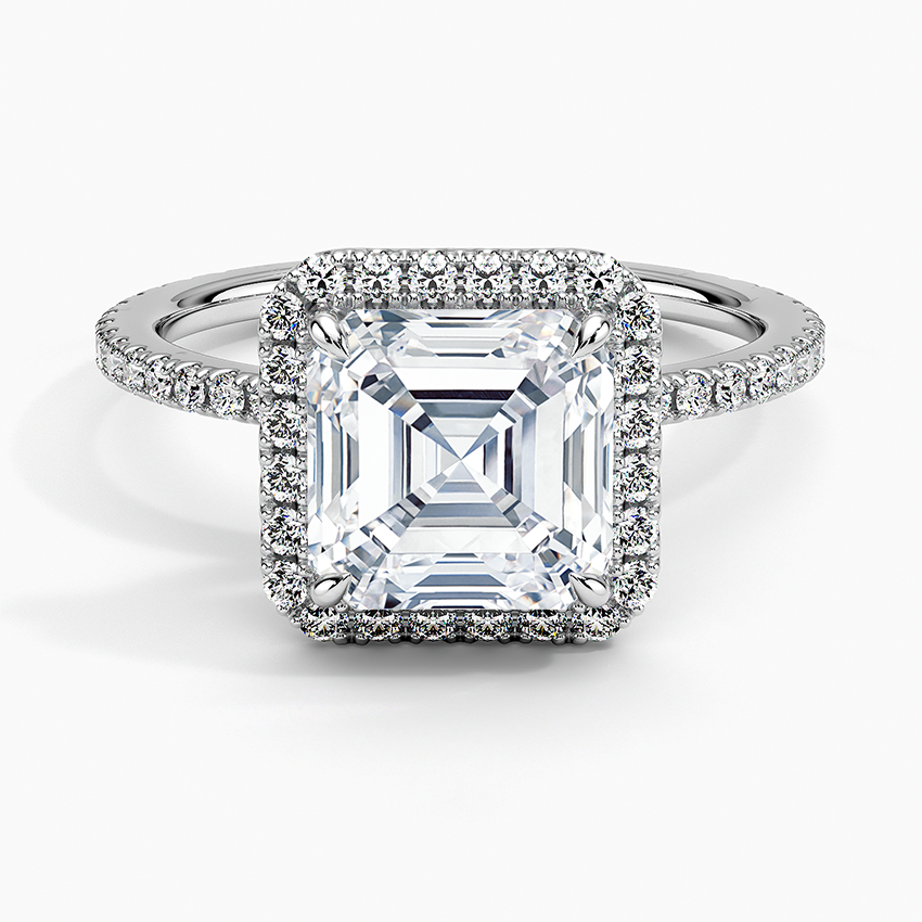 ecomposer-view with diamond shape-asscher,ecomposer-size-2-ct,ecomposer-metal type-white-gold-18k