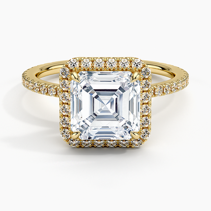 ecomposer-view with diamond shape-asscher,ecomposer-size-2-ct,ecomposer-metal type-yellow-gold-18k