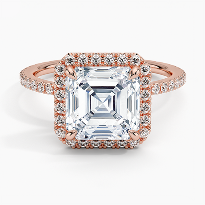 ecomposer-view with diamond shape-asscher,ecomposer-size-3-ct,ecomposer-metal type-rose-gold-18k