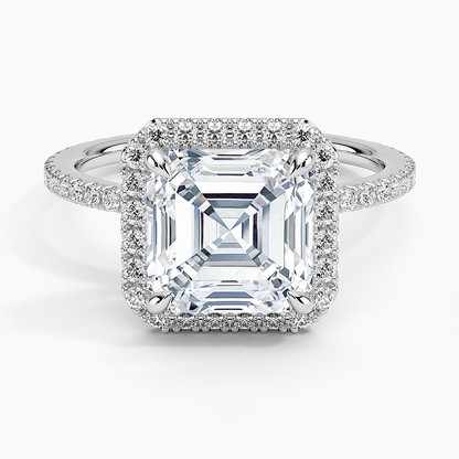 ecomposer-view with diamond shape-asscher,ecomposer-size-3-ct,ecomposer-metal type-white-gold-18k