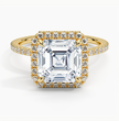 ecomposer-metal type-yellow-gold-18K,ecomposer-ring setting-halo-pave