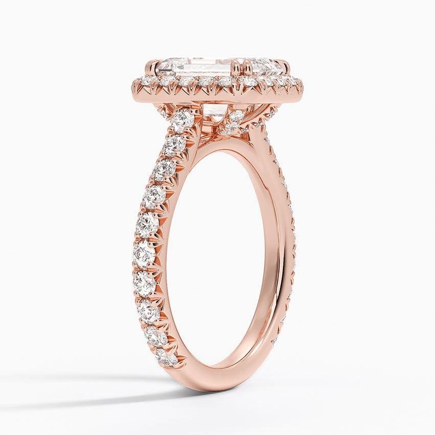 ecomposer-view with diamond shape-emerald,ecomposer-size-2-ct,ecomposer-metal type-rose-gold-18k