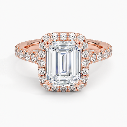 ecomposer-view with diamond shape-emerald,ecomposer-size-2-ct,ecomposer-metal type-rose-gold-18k