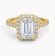 ecomposer-metal type-yellow-gold-18K,ecomposer-ring setting-halo-pave