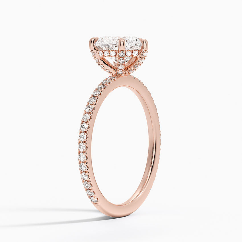 ecomposer-metal type-rose-gold-18K,ecomposer-ring setting-halo-pave