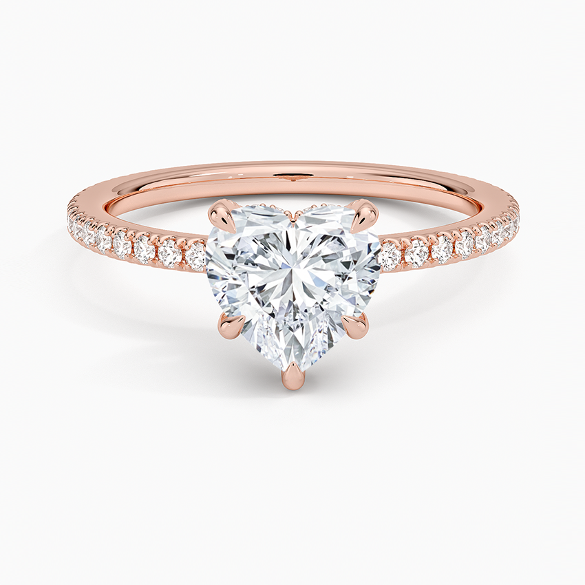 ecomposer-metal type-rose-gold-18K,ecomposer-ring setting-halo-pave