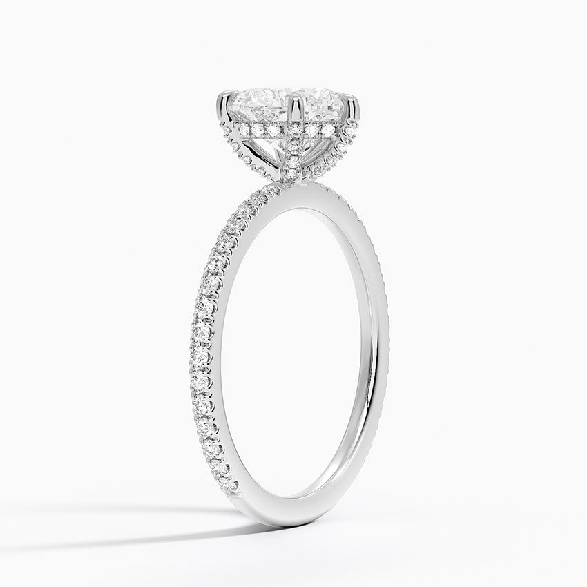 ecomposer-metal type-white-gold-18K,ecomposer-ring setting-halo-pave