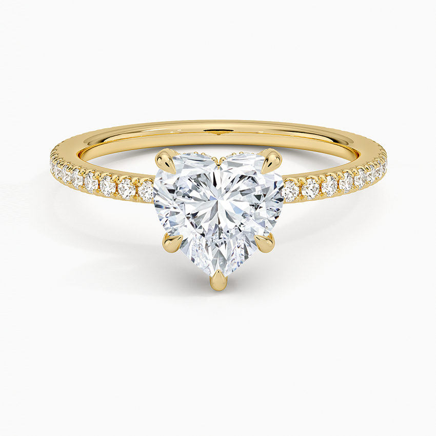 ecomposer-metal type-yellow-gold-18K,ecomposer-ring setting-halo-pave