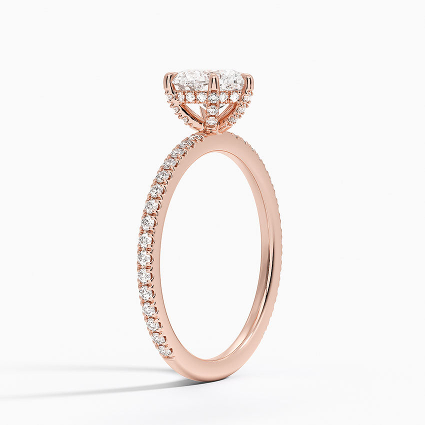 ecomposer-metal type-rose-gold-18K,ecomposer-ring setting-halo-pave