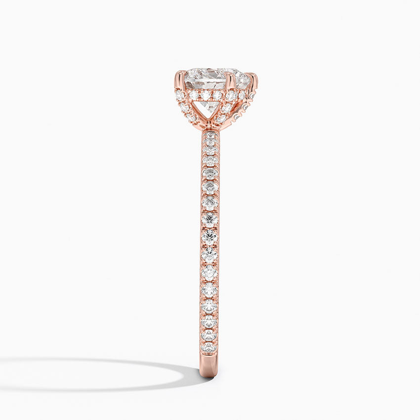 ecomposer-view with diamond shape-heart,ecomposer-size-1-ct,ecomposer-metal type-rose-gold-18k