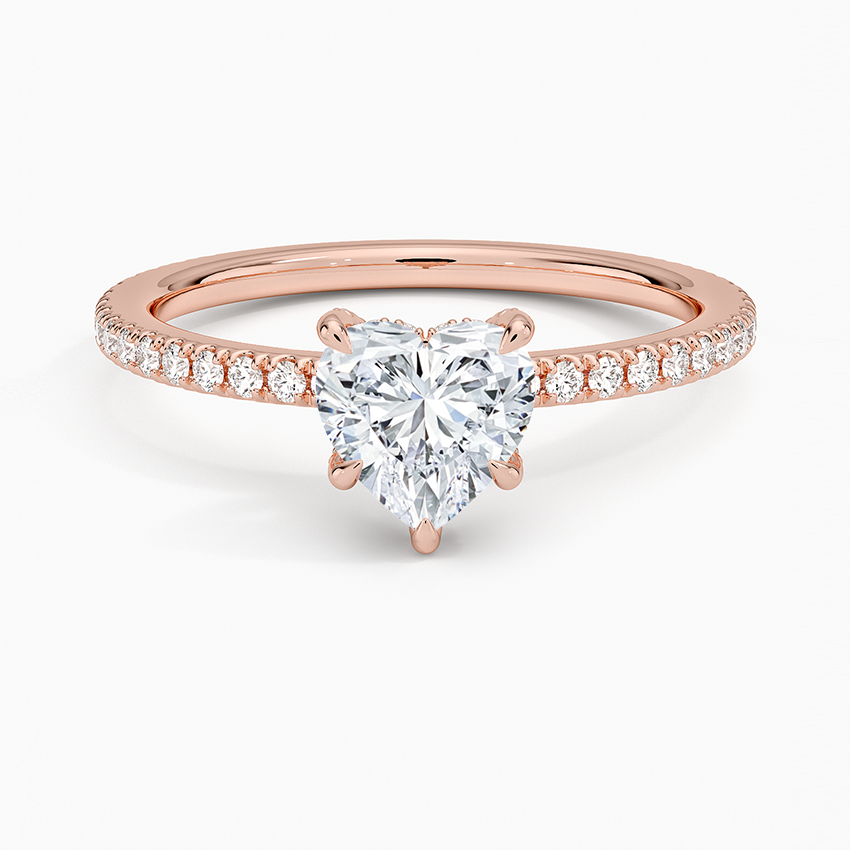 ecomposer-metal type-rose-gold-18K,ecomposer-ring setting-halo-pave