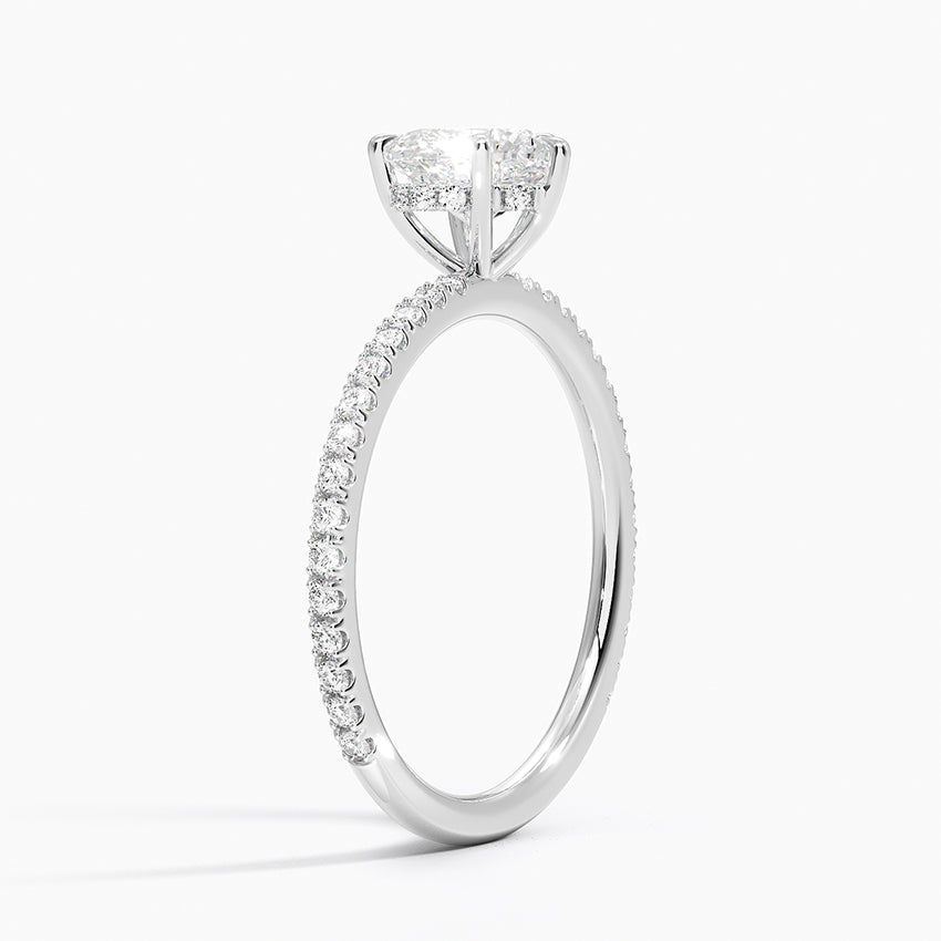 ecomposer-metal type-white-gold-18K,ecomposer-ring setting-halo-pave