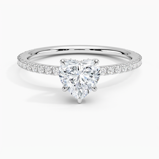 ecomposer-view with diamond shape-heart,ecomposer-size-1-ct,ecomposer-metal type-white-gold-18k