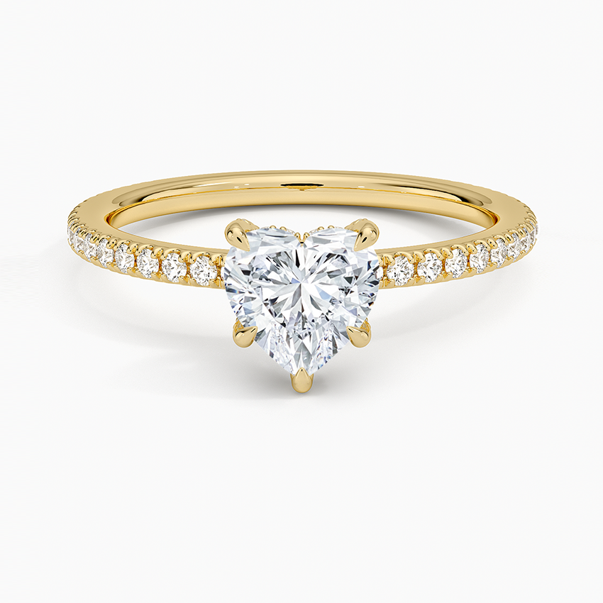 ecomposer-metal type-yellow-gold-18K,ecomposer-ring setting-halo-pave