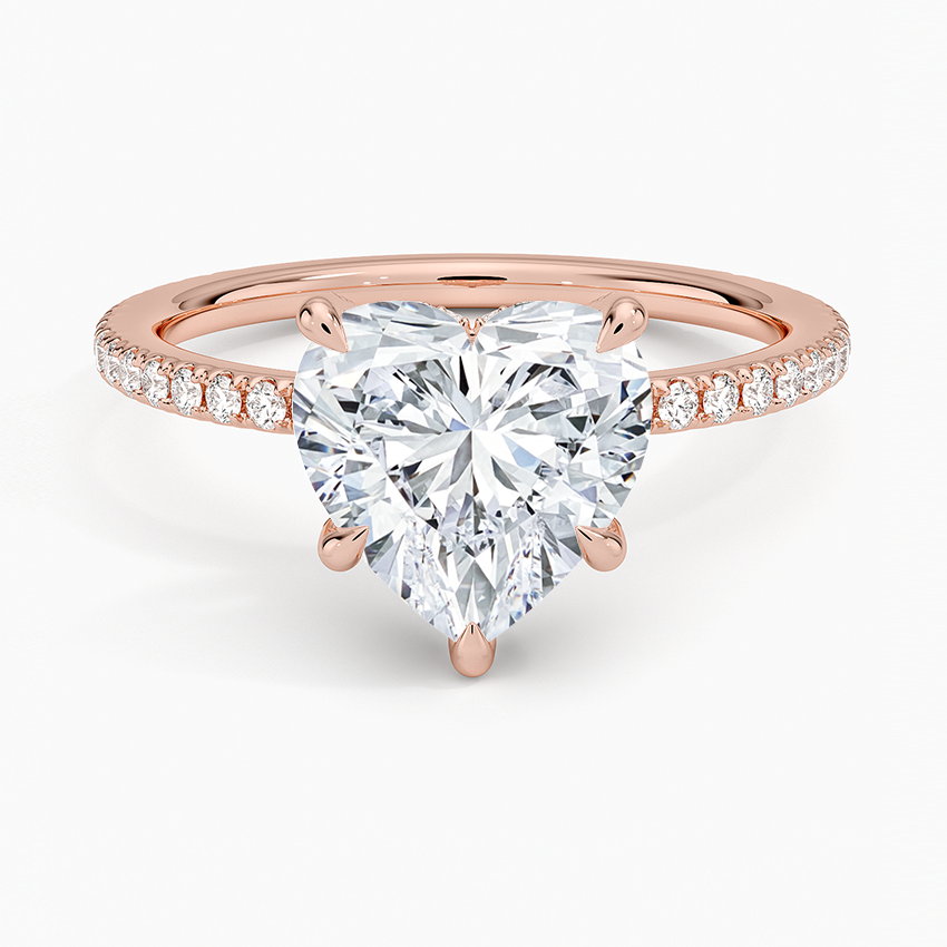 ecomposer-metal type-rose-gold-18K,ecomposer-ring setting-halo-pave