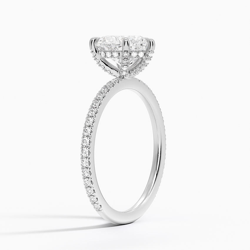 ecomposer-metal type-white-gold-18K,ecomposer-ring setting-halo-pave