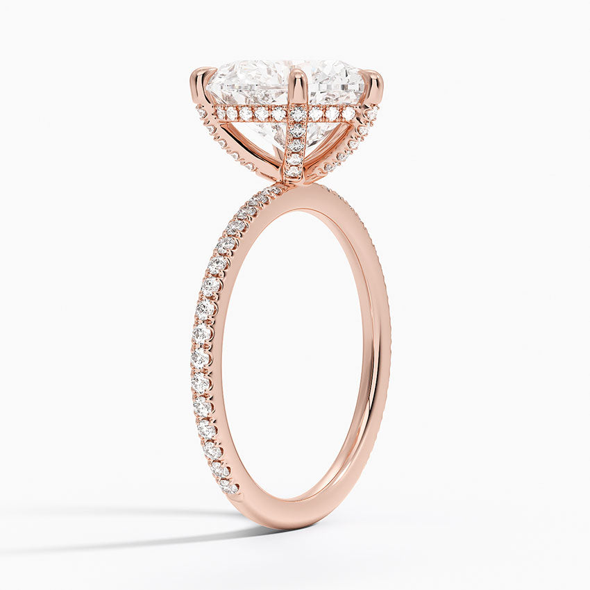 ecomposer-view with diamond shape-heart,ecomposer-size-3-ct,ecomposer-metal type-rose-gold-18k