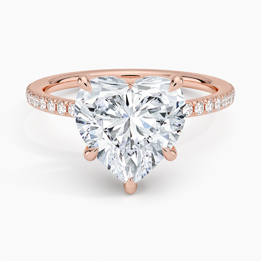 ecomposer-metal type-rose-gold-18K,ecomposer-ring setting-halo-pave