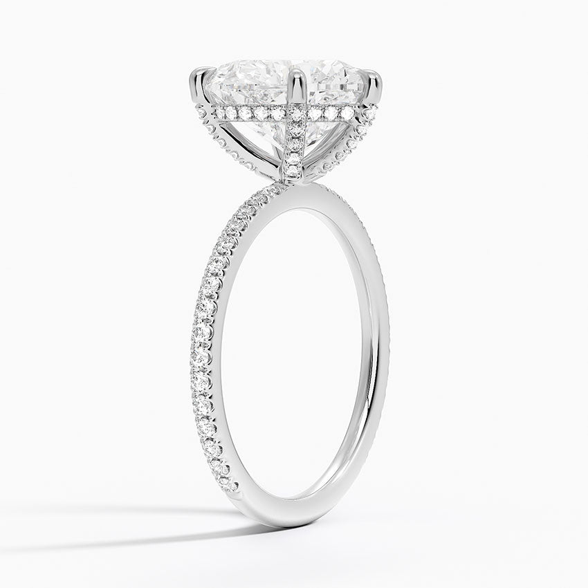 ecomposer-metal type-white-gold-18K,ecomposer-ring setting-halo-pave