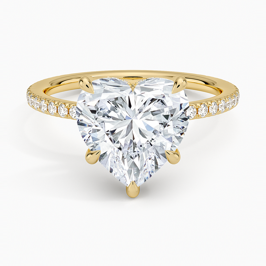 ecomposer-metal type-yellow-gold-18K,ecomposer-ring setting-halo-pave