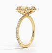 ecomposer-metal type-yellow-gold-18K,ecomposer-ring setting-halo-pave