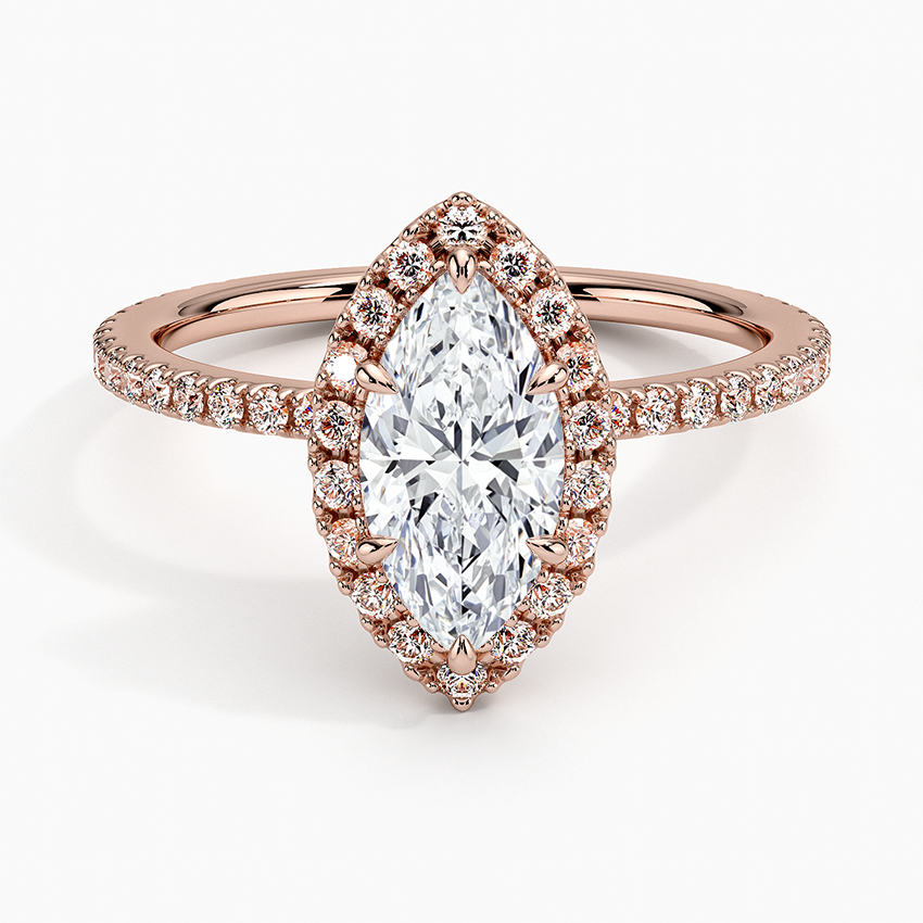 ecomposer-view with diamond shape-marquise,ecomposer-size-1-ct,ecomposer-metal type-rose-gold-18k