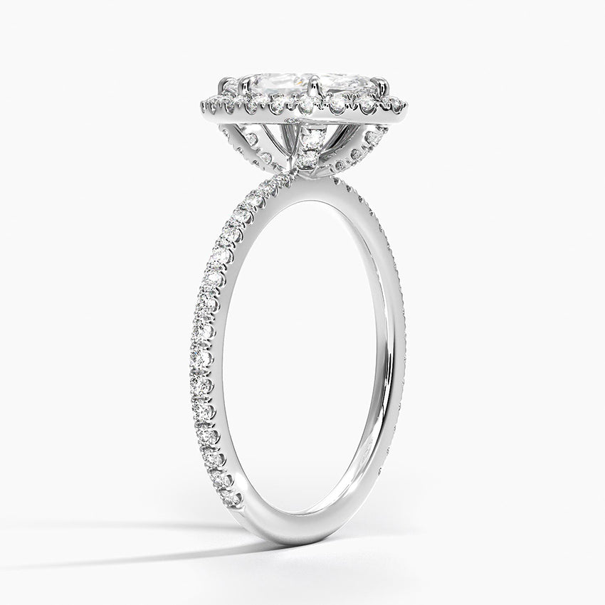 ecomposer-metal type-white-gold-18K,ecomposer-ring setting-halo-pave