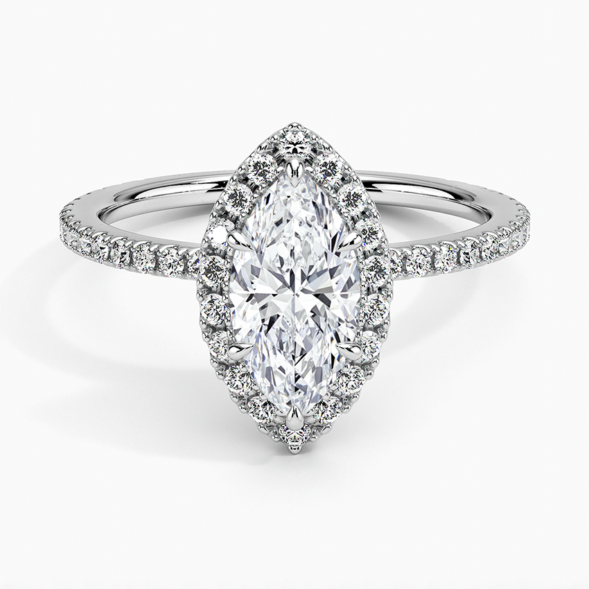 ecomposer-view with diamond shape-marquise,ecomposer-size-1-ct,ecomposer-metal type-white-gold-18k