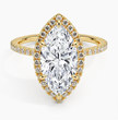 ecomposer-metal type-yellow-gold-18K,ecomposer-ring setting-halo-pave