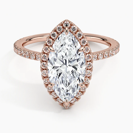 ecomposer-view with diamond shape-marquise,ecomposer-size-2-ct,ecomposer-metal type-rose-gold-18k