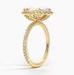 ecomposer-metal type-yellow-gold-18K,ecomposer-ring setting-halo-pave