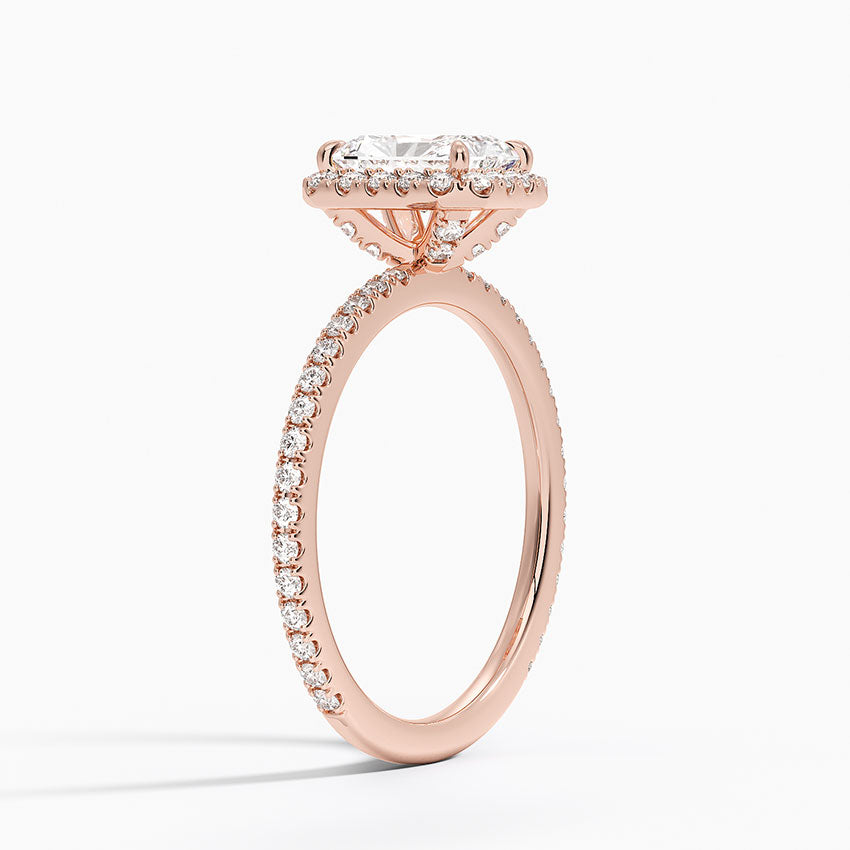 ecomposer-view with diamond shape-radiant,ecomposer-size-1-ct,ecomposer-metal type-rose-gold-18k