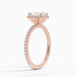 ecomposer-metal type-rose-gold-18K,ecomposer-ring setting-halo-pave