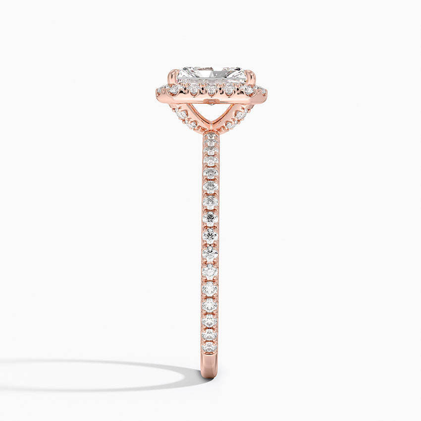 ecomposer-view with diamond shape-radiant,ecomposer-size-1-ct,ecomposer-metal type-rose-gold-18k