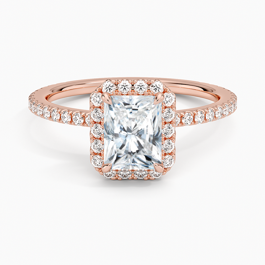 ecomposer-view with diamond shape-radiant,ecomposer-size-1-ct,ecomposer-metal type-rose-gold-18k