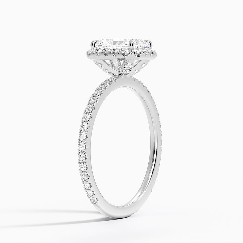 ecomposer-view with diamond shape-radiant,ecomposer-size-1-ct,ecomposer-metal type-white-gold-18k