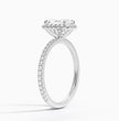 ecomposer-metal type-white-gold-18K,ecomposer-ring setting-halo-pave