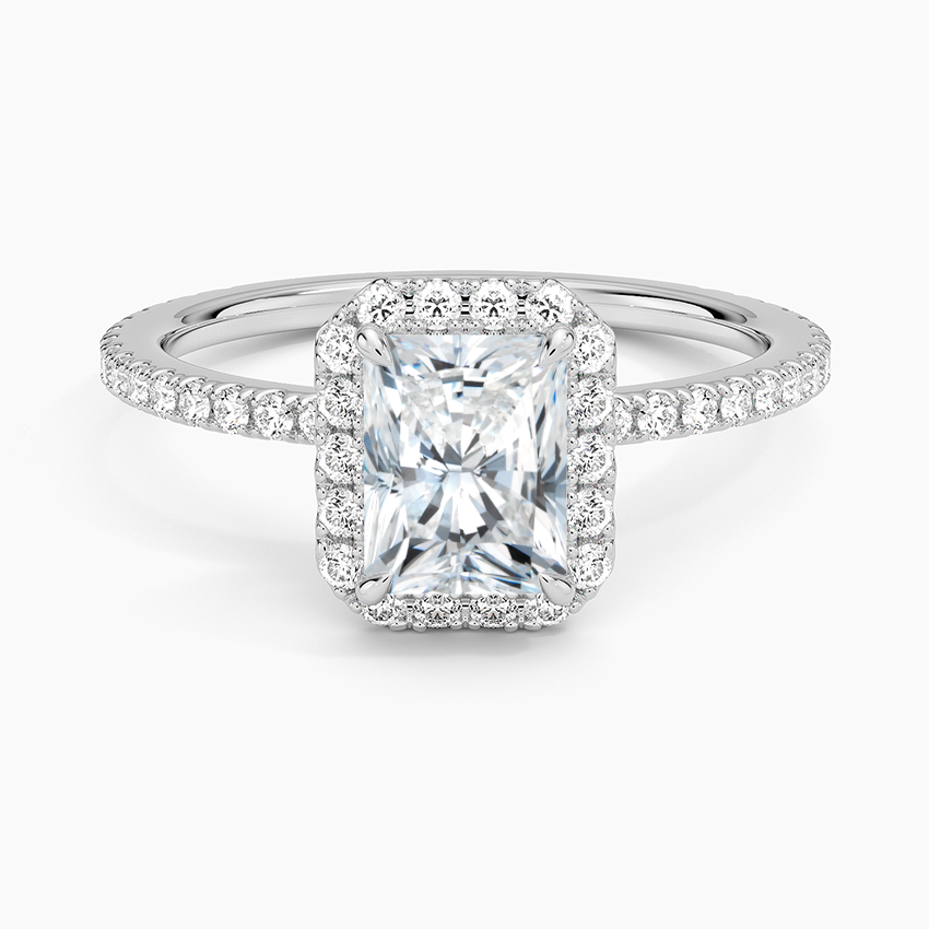 ecomposer-view with diamond shape-radiant,ecomposer-size-1-ct,ecomposer-metal type-white-gold-18k