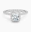 ecomposer-metal type-white-gold-18K,ecomposer-ring setting-halo-pave